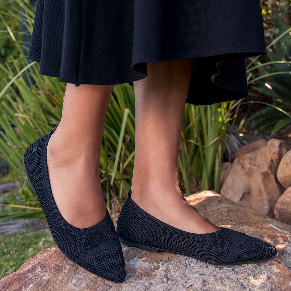 Giesswein Eco Ballerinas Pointy 2.0 - Schwarz