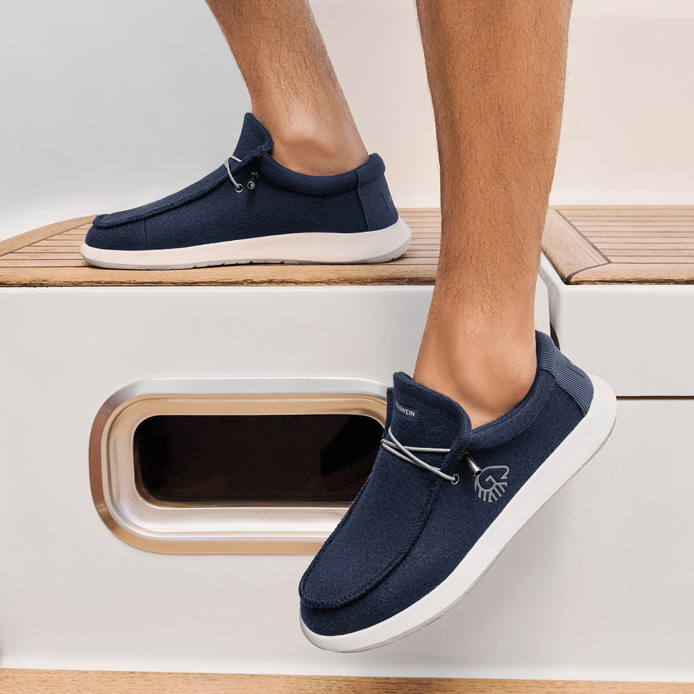 Giesswein Merino Mokassin - Ocean Blue