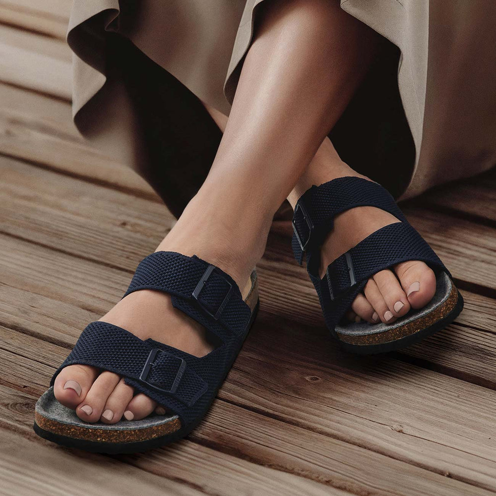 Giesswein Merino Slides - Ocean Blue