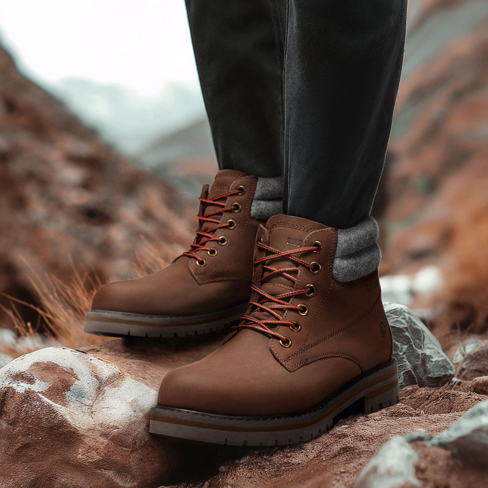 Giesswein Merino Leather Boot - Dk.Braun